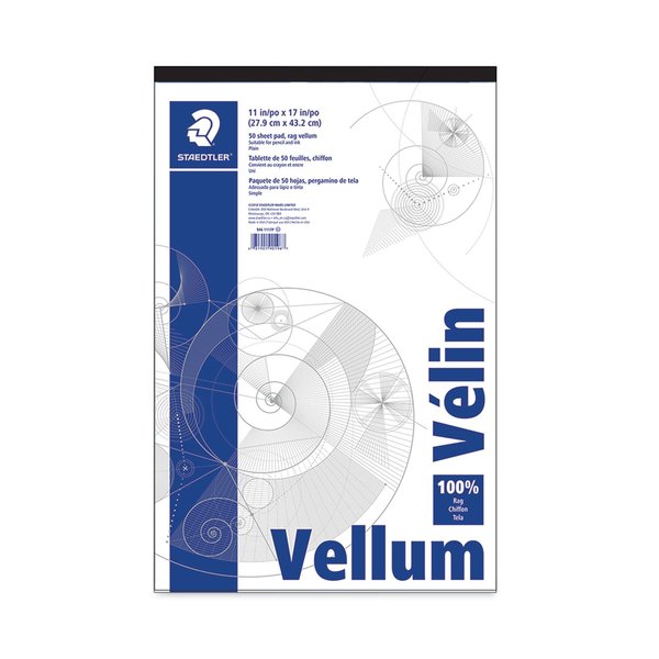 Staedtler Mars Vellum Art & Drafting Paper, 16lb, 11 x 17, Translucent, 50/Pad 946 1117P